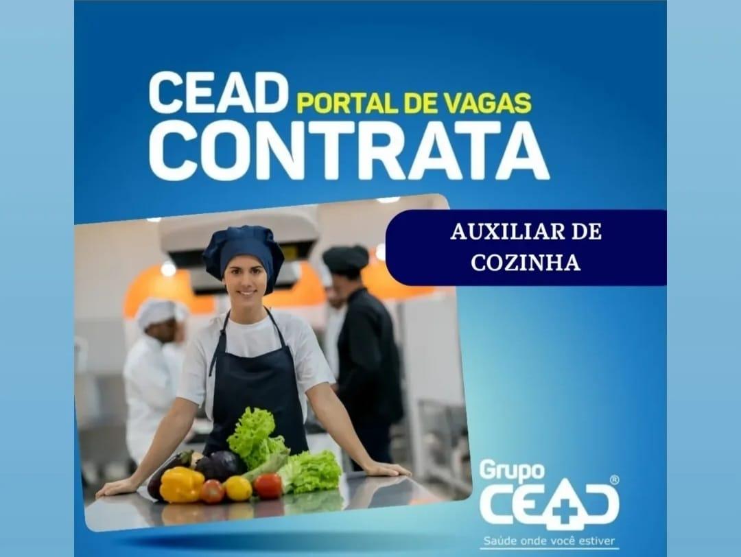 CEAD abre vaga de emprego para Auxiliar de Cozinha em Itabira