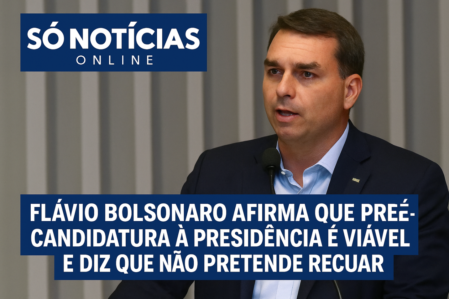 Flávio Bolsonaro afirma que pré-candidatura à Presidência é viável e diz que não pretende recuar