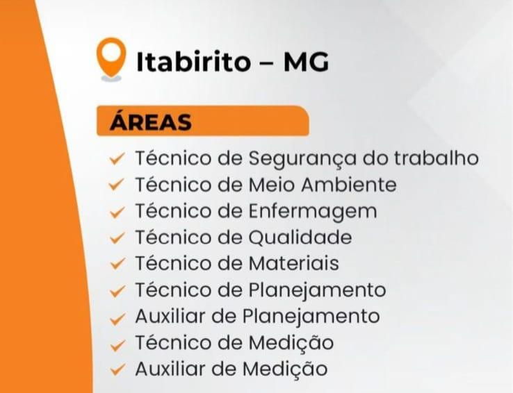 Itabirito abre vagas para profissionais técnicos em diversas áreas; veja como se candidatar