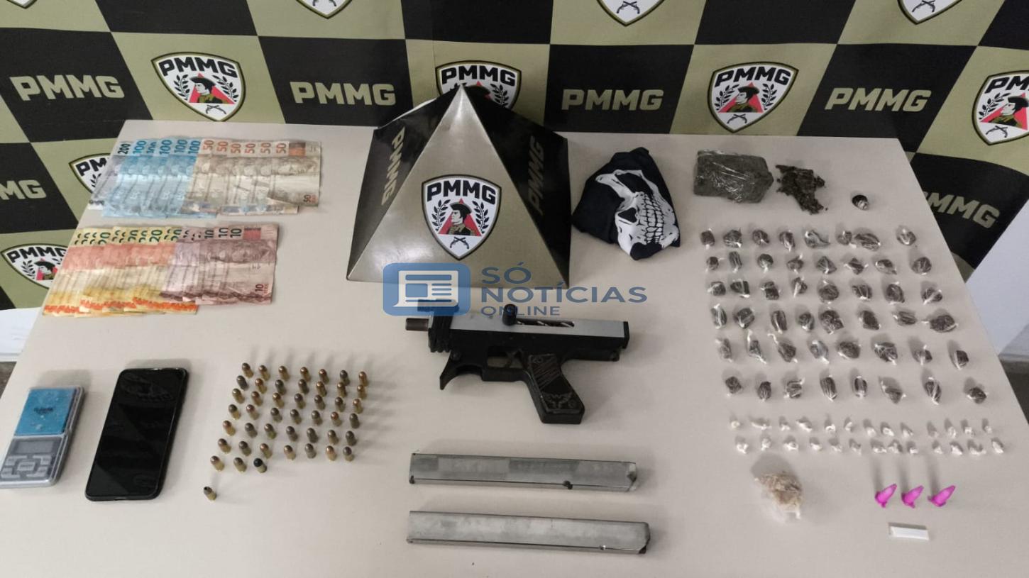 João Monlevade | Tentativa de roubo termina com presos, arma apreendida e drogas retiradas de circulação