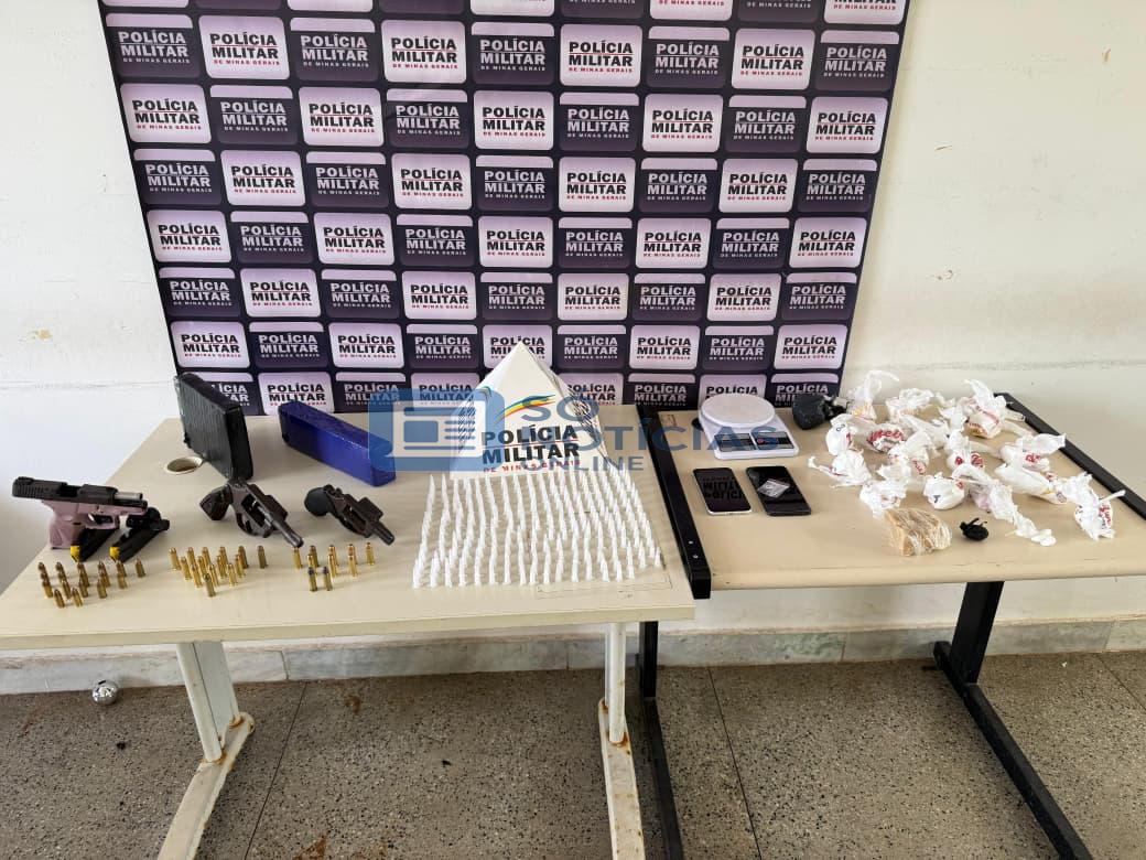 PM prende homem por tráfico de drogas e apreende armas e munições no bairro Fênix, em Itabira