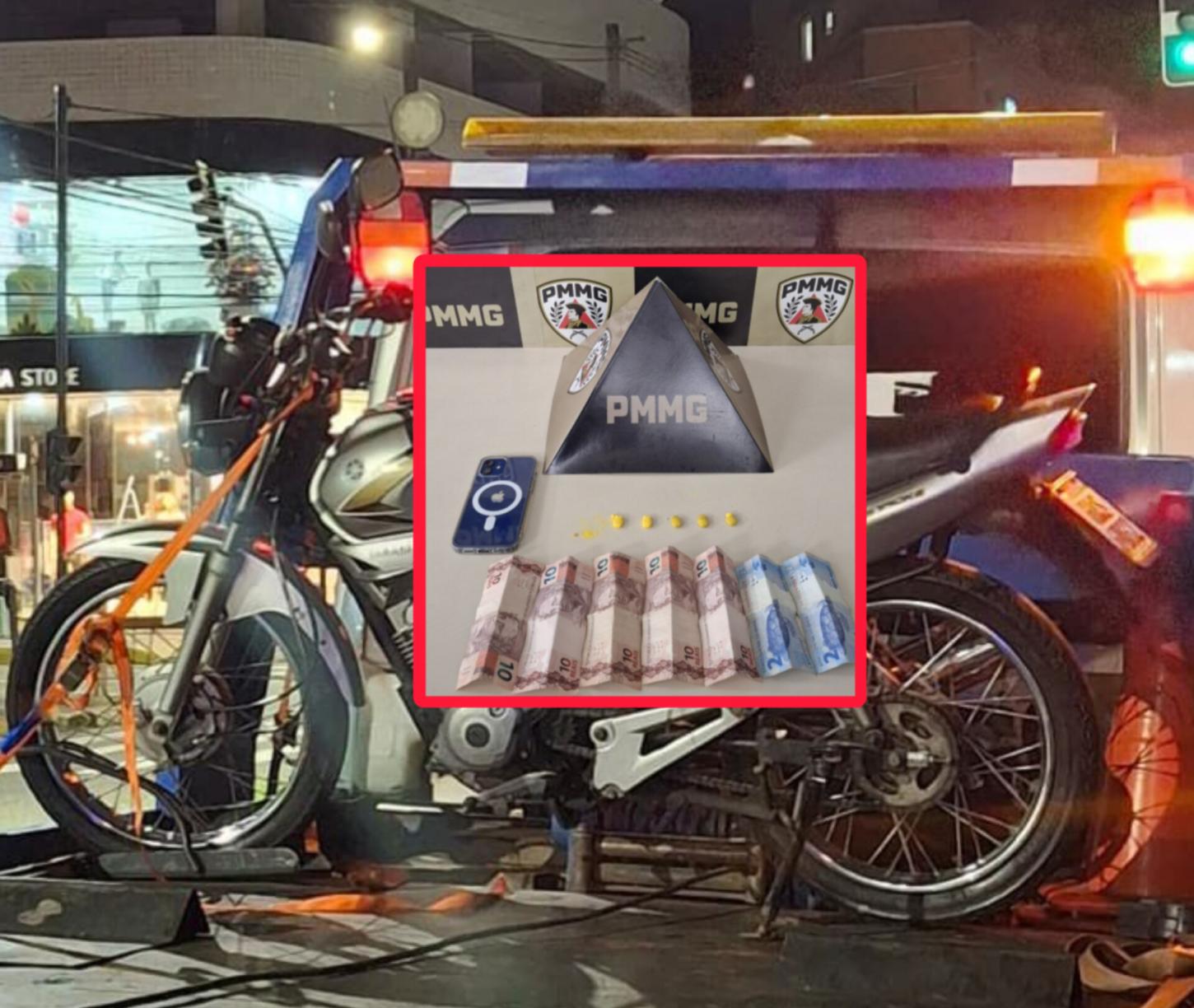 Tentou fugir da PM e acabou preso: jovem é flagrado com droga e moto irregular em João Monlevade