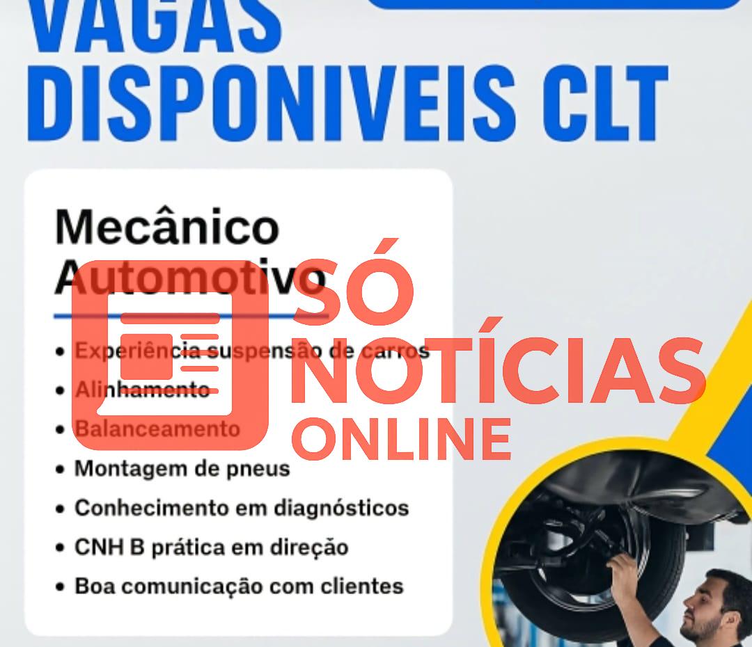 Tico Pneus abre vaga para Mecânico Automotivo com contratação imediata