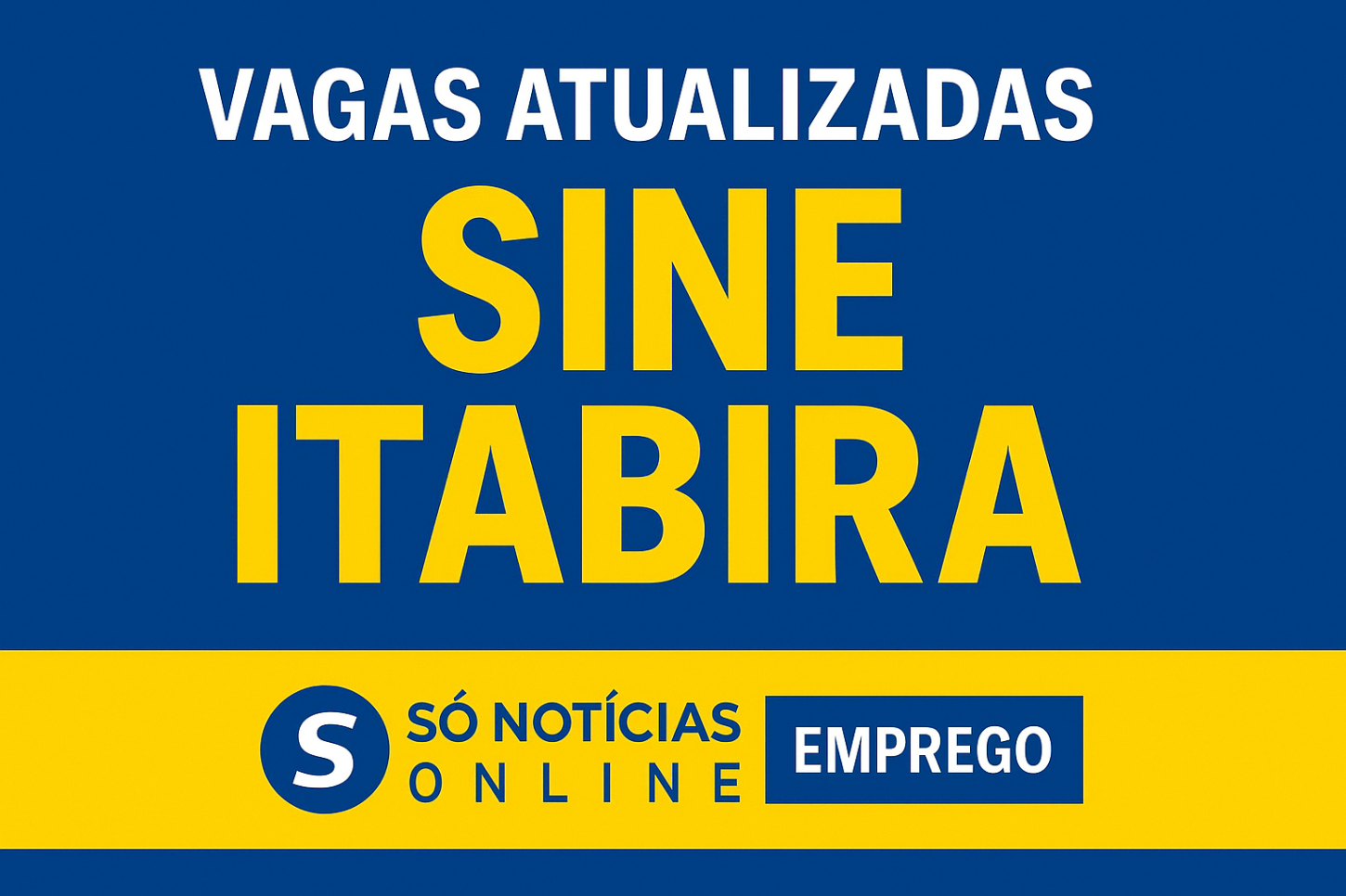 vagas de emprego no SINE Itabira, nesta terça-feira, 16 de dezembro de 2025