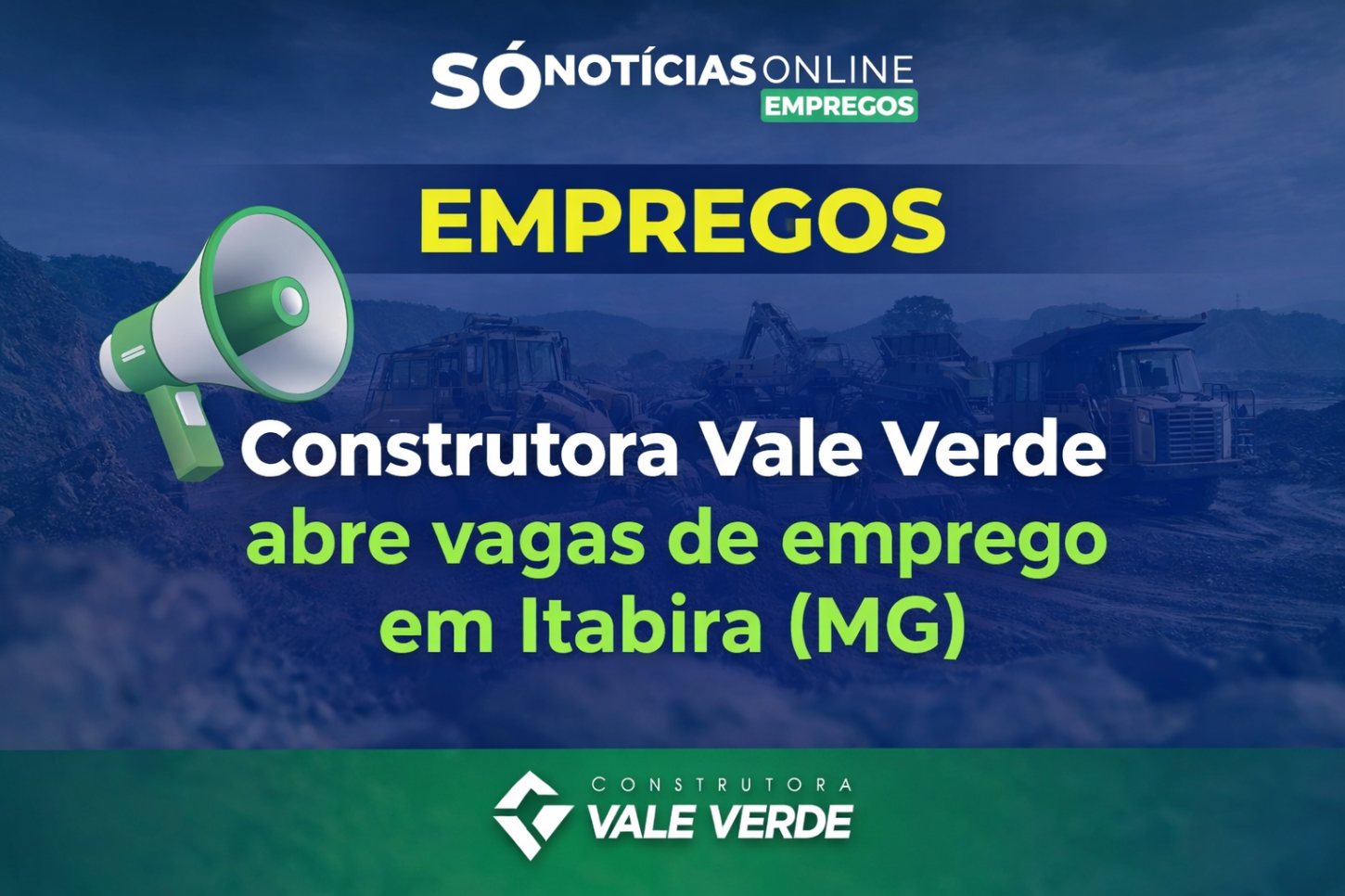 Construtora Vale Verde abre novas vagas em Itabira; veja cargos e como participar