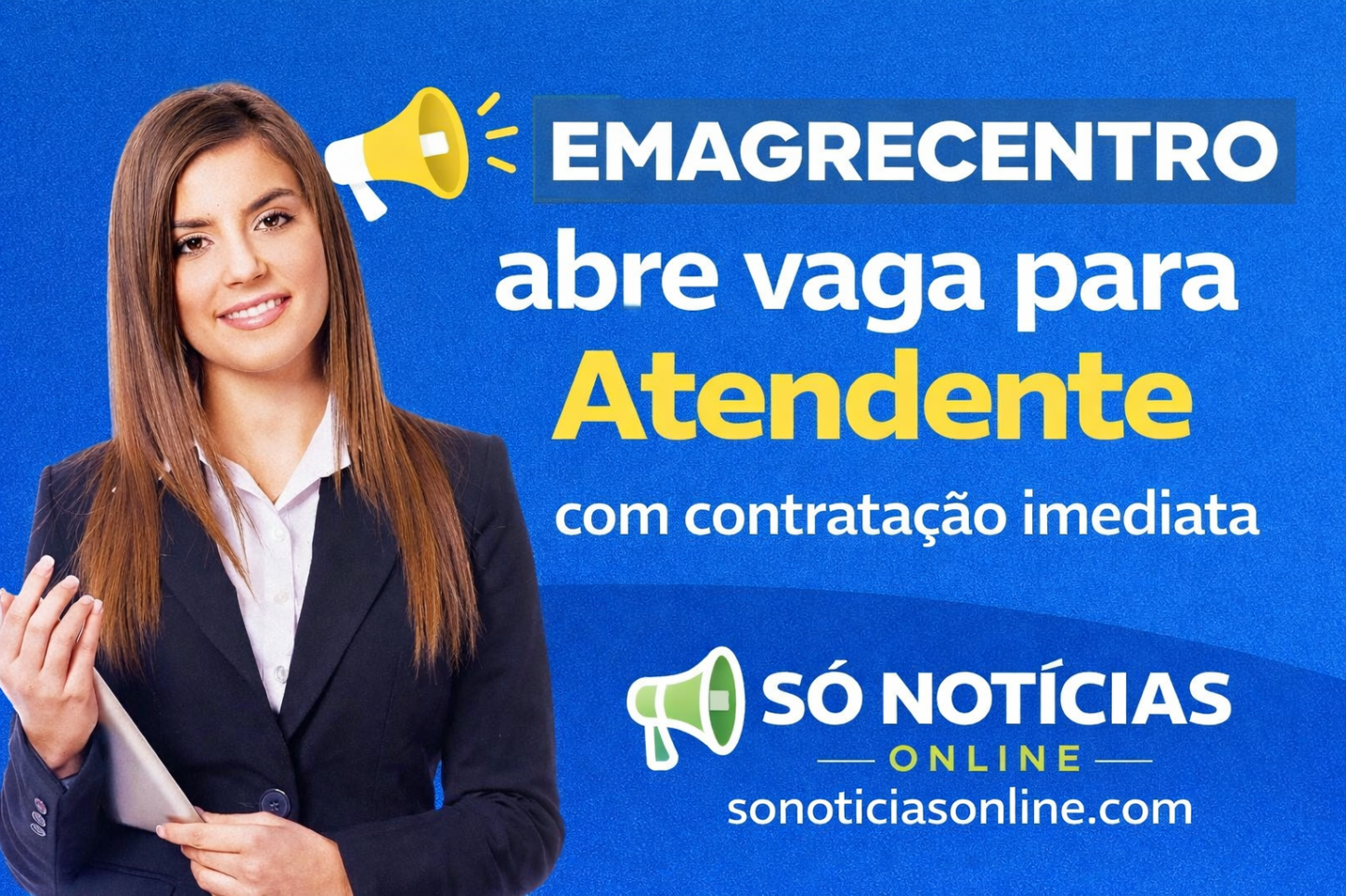 Emagrecentro abre vaga para Atendente com contratação imediata