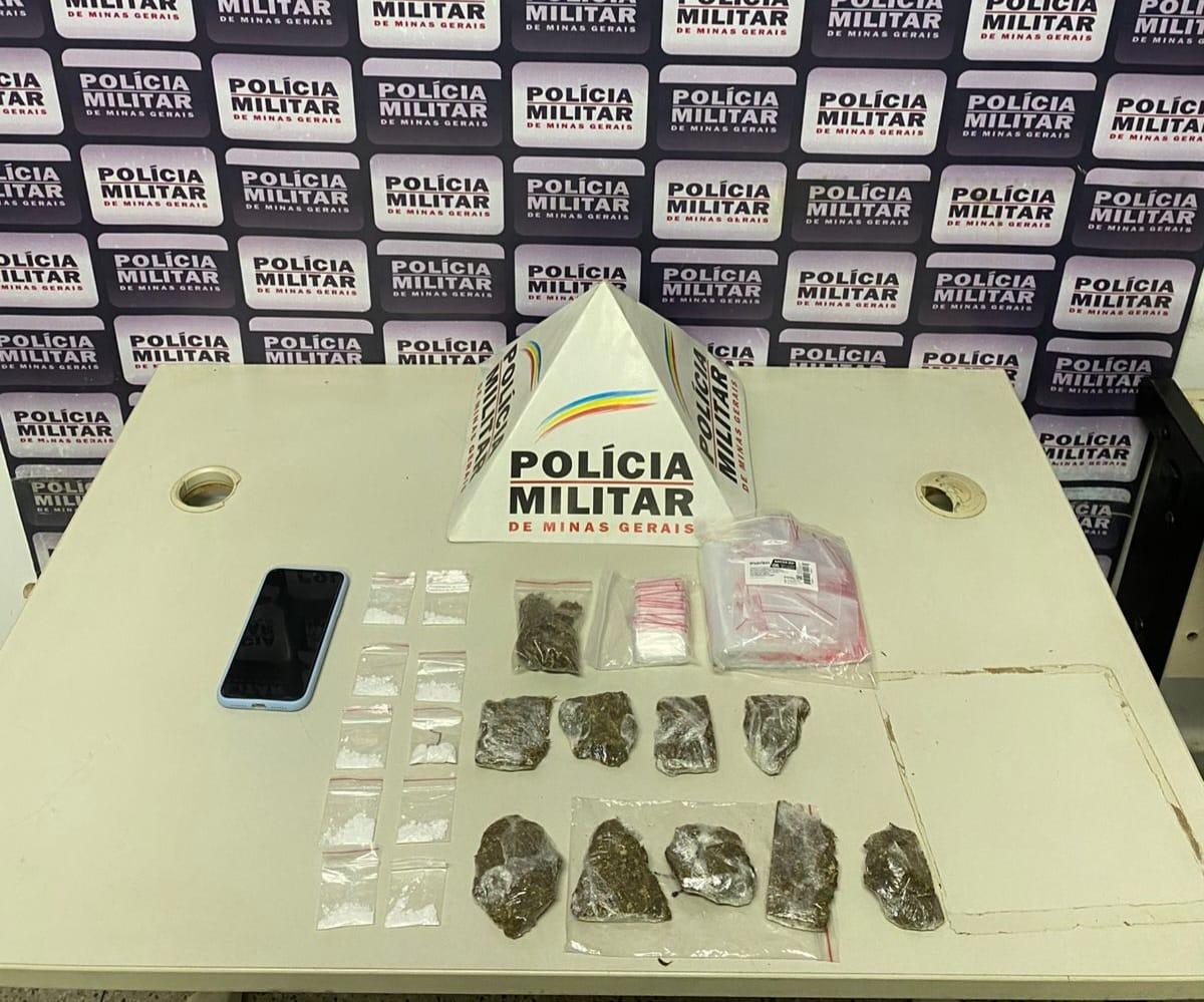 Itabira: Polícia Militar prende dois jovens e apreende drogas no bairro Machado