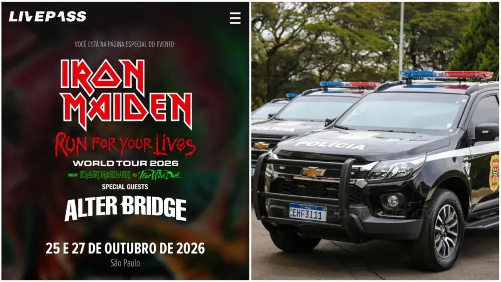 Operação mira golpe do Pix com ingressos falsos para show do Iron Maiden em São Paulo