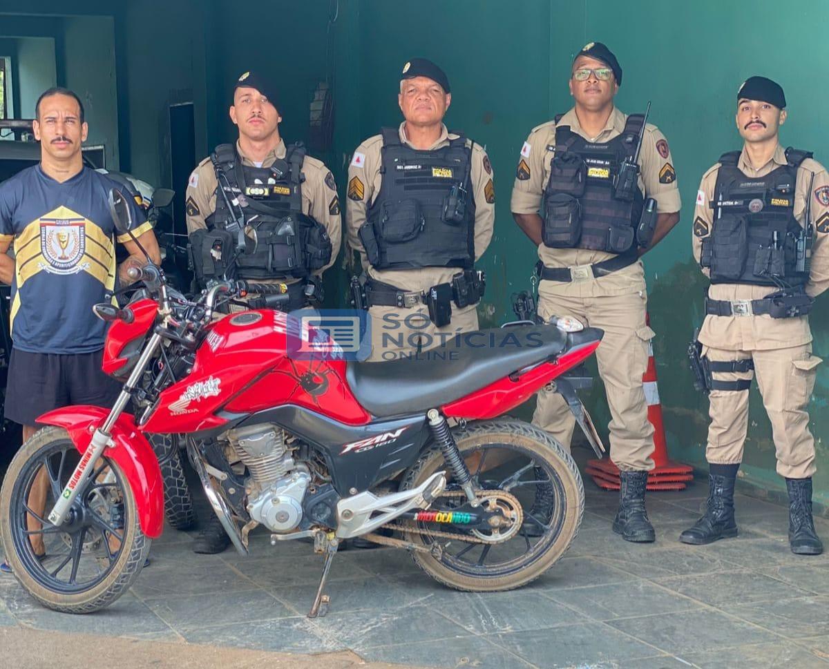Bela Vista de Minas: Polícia Militar localiza motocicleta furtada em área de difícil acesso