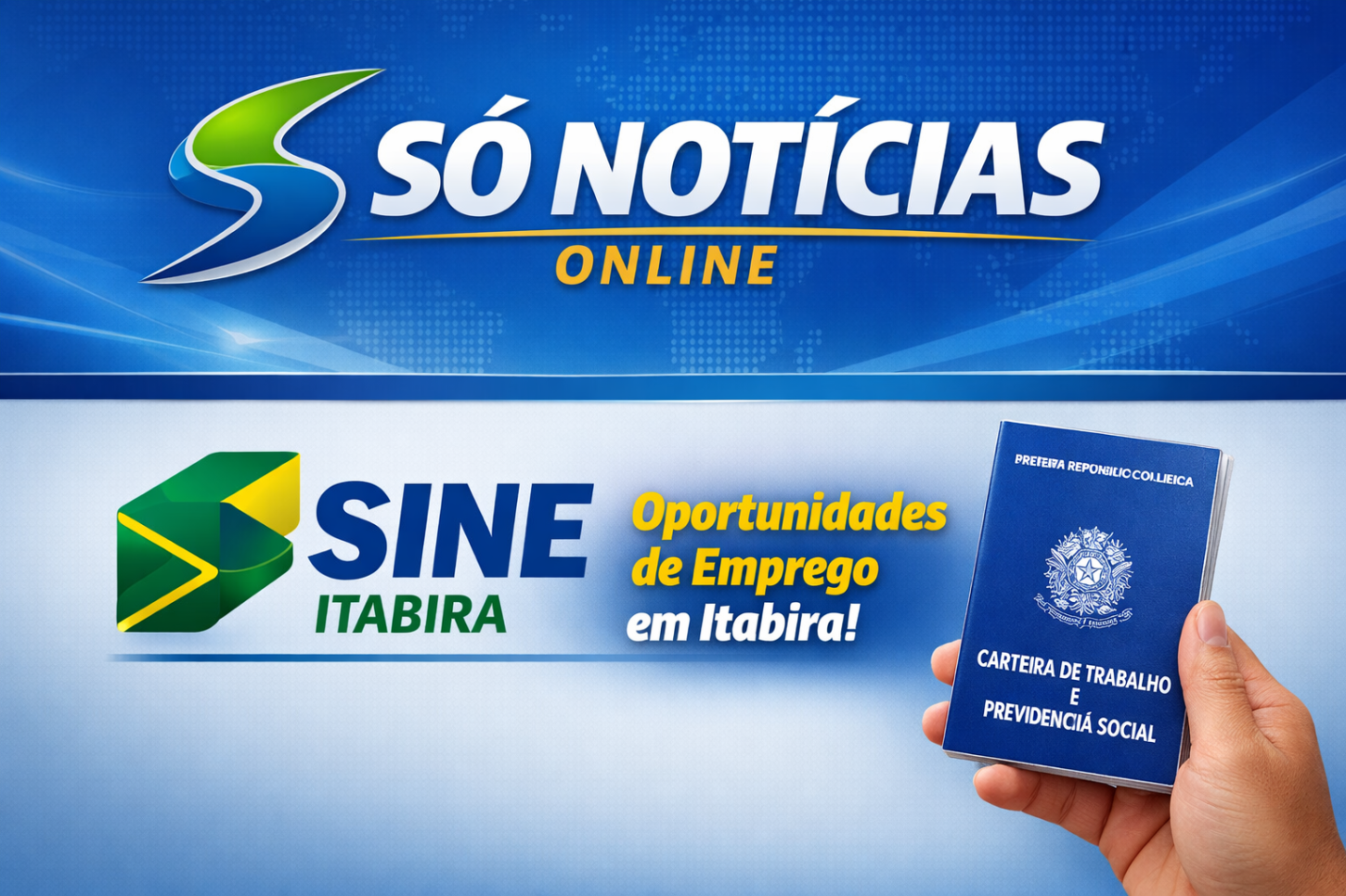 SINE Itabira divulga novas vagas de emprego para esta quarta-feira (14)