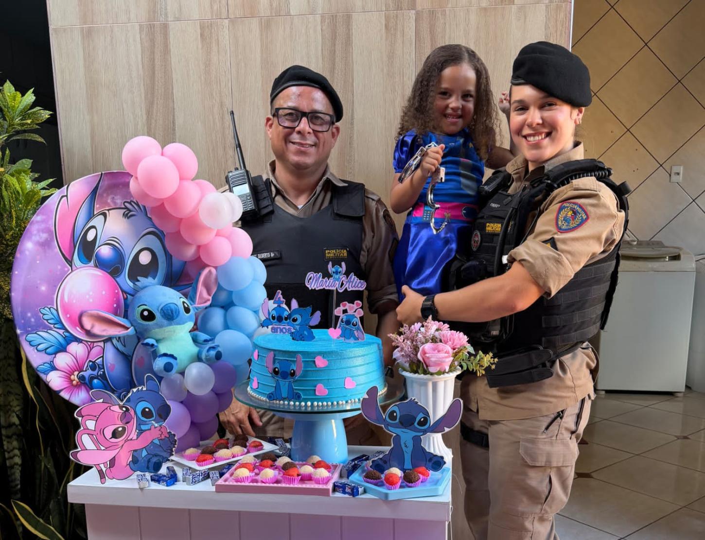 Polícia Militar surpreende aniversariante de 4 anos durante festa em Rio Piracicaba