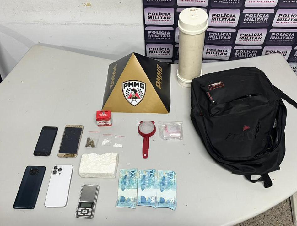 Tráfico na rota do Carnaval: jovens de 19 anos são presos com cocaína em Itabira