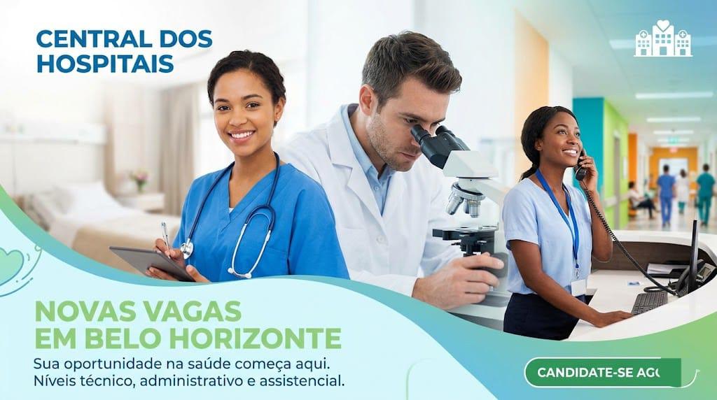 Central dos Hospitais de BH abre novo recrutamento para diversas áreas; veja como participar