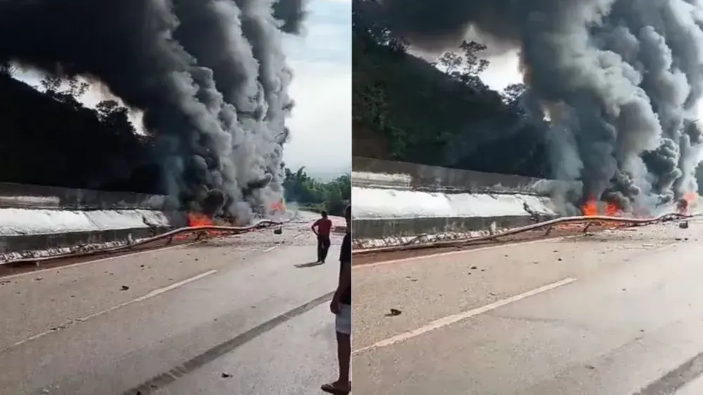 Labaredas e Luto: Explosão de Caminhão-Tanque Para a Fernão Dias e Deixa uma Vítima Fatal