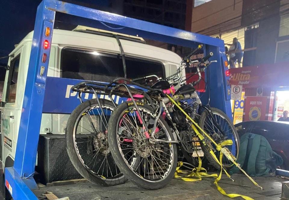 PM apreende bicicletas motorizadas irregulares em João Monlevade