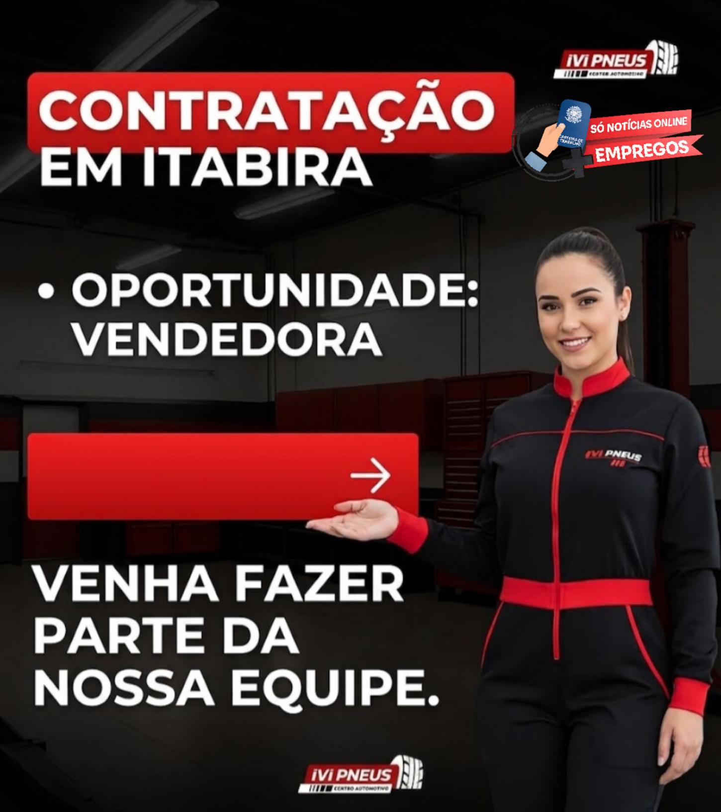 Setor automotivo em alta: iVi Pneus abre processo seletivo para Vendedora em Itabira