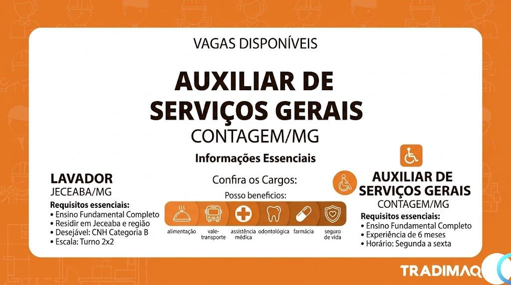Tradimaq abre novas vagas de emprego em Minas Gerais