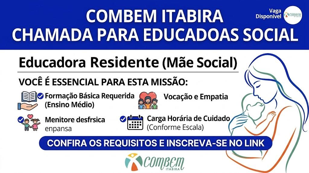 Transforme Vidas em Itabira: COMBEM Abre Seleção para Educadora Residente