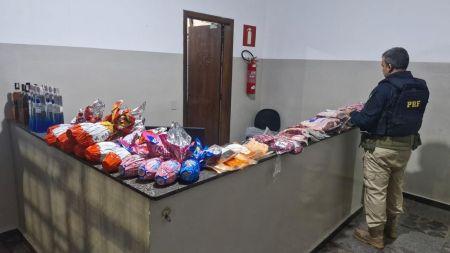 Trio é preso com picanha, salmão e ovos de Páscoa furtados em MG