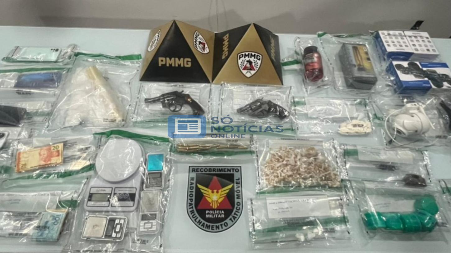 PM prende pai, filho e comparsa por tráfico e porte ilegal de arma em Governador Valadares (MG)