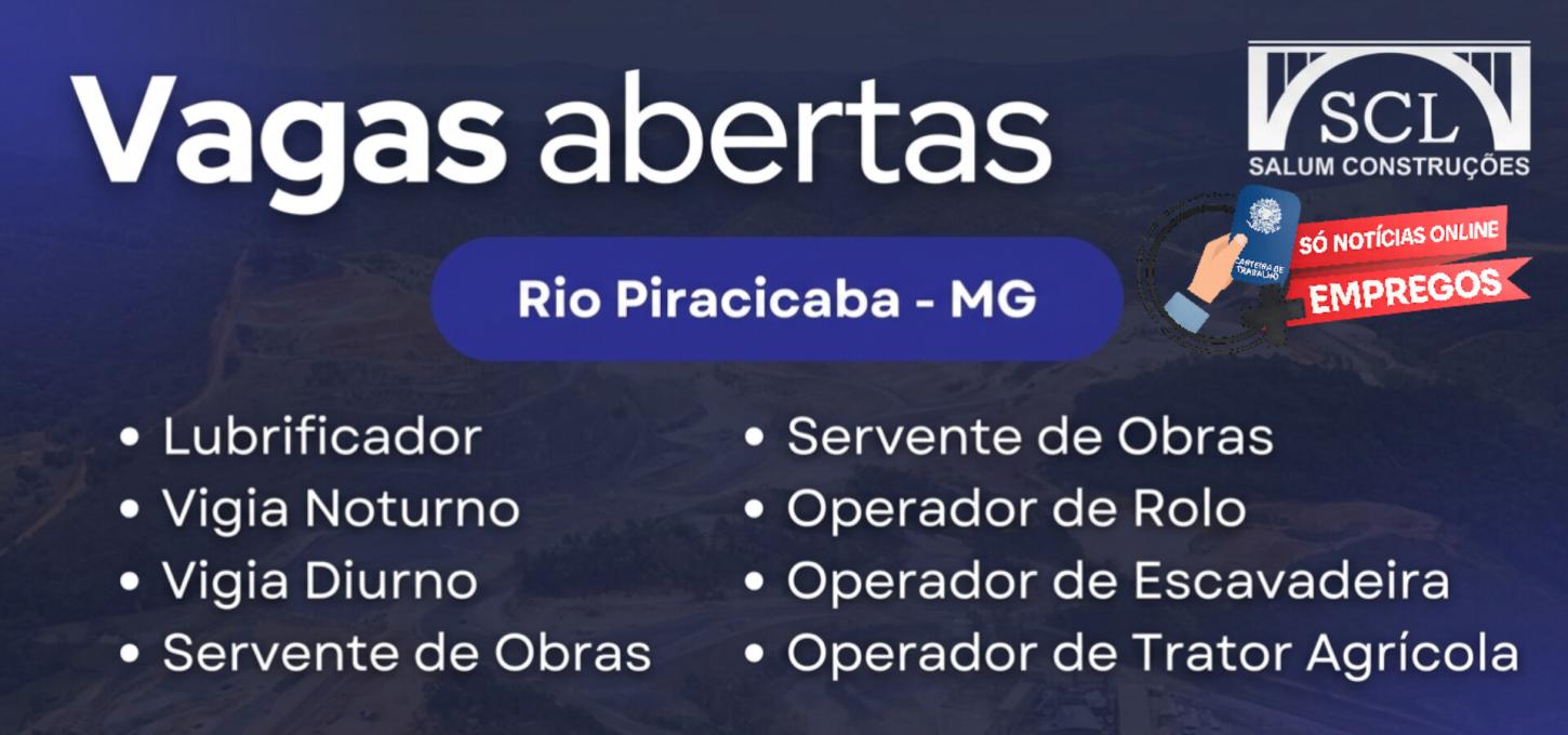 Setor de construção civil abre novas frentes de trabalho em Rio Piracicaba