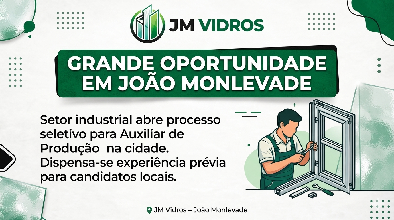 Setor industrial em João Monlevade abre processo seletivo para Auxiliar de Produção