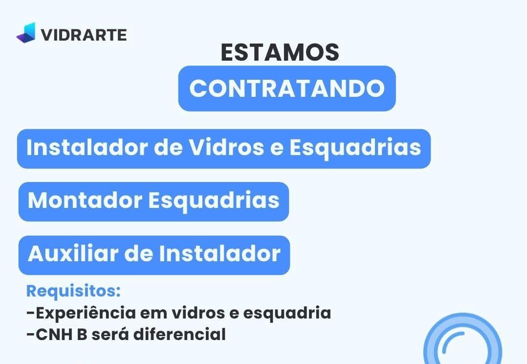 Vidrarte expande quadro de funcionários e busca especialistas em vidros e esquadrias em Itabira 