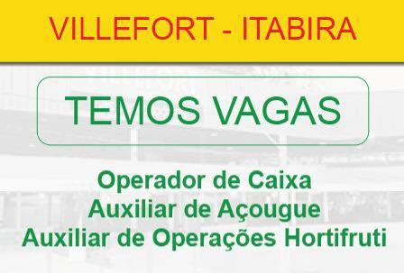 Villefort Atacarejo abre seleção para novas vagas de emprego em Itabira