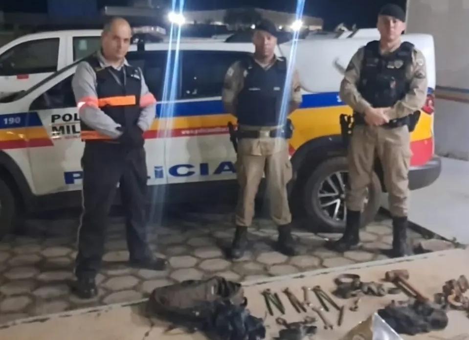 Flagrados com Equipamentos de Extração de Ouro, Quatro São Presos em Mina de São Gonçalo do Rio Abaixo. Veja as fotos 