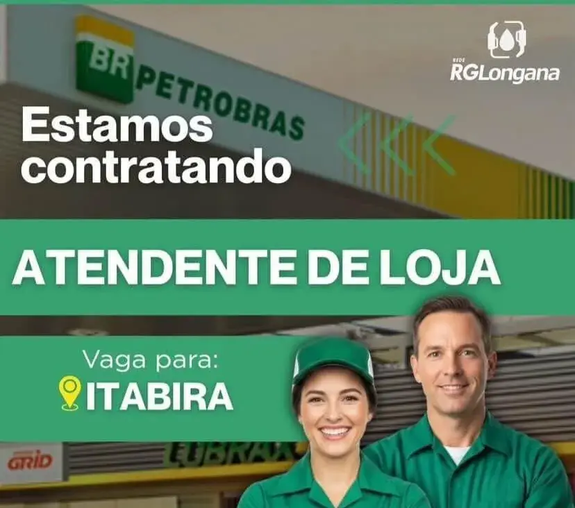 Posto Petrobras abre vaga de emprego para atendente de loja em Itabira