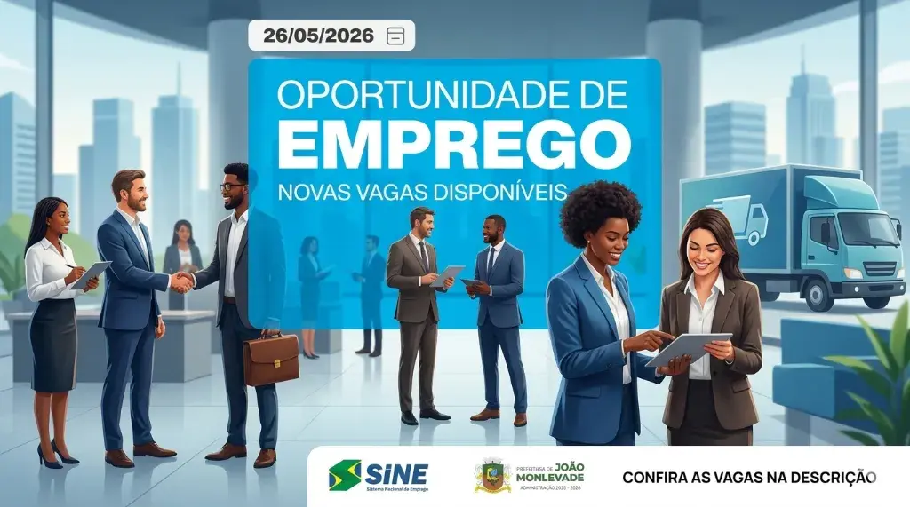 SINE de João Monlevade tem vagas para consultor e vendedor truck