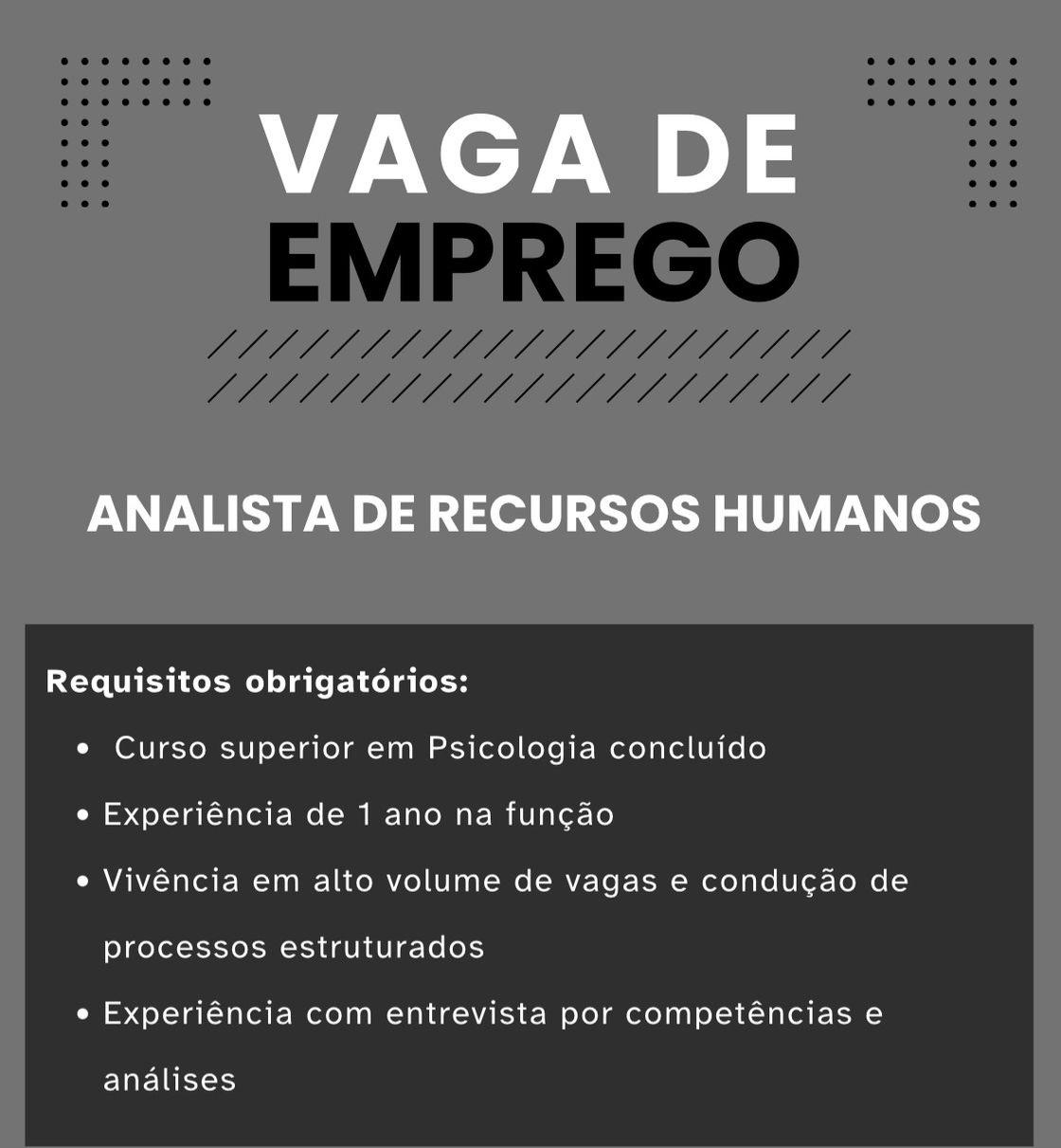 Vaga de emprego para Analista de RH com Salário de R$ 3.900 — Guimarães & Rios Consultoria Seleciona