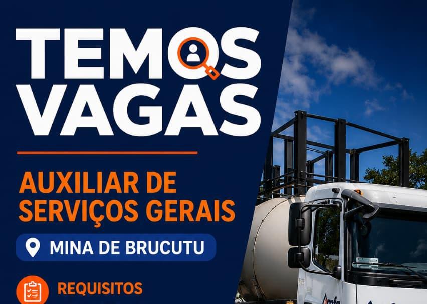 MFS Transportes: Mina de Brucutu abre vaga para Auxiliar de Serviços Gerais; veja como se candidatar