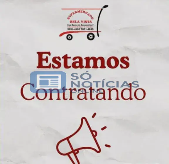 Supermercado Bela Vista contrata para caixa e açougue; vagas abertas agora em Itabira 