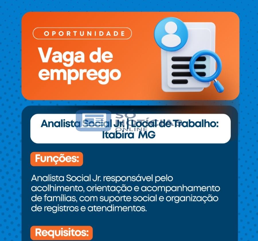 Vagas de emprego: NMC contrata Analista Social Jr. em Itabira com plano de saúde Unimed e day off no aniversário. Saiba como se candidatar