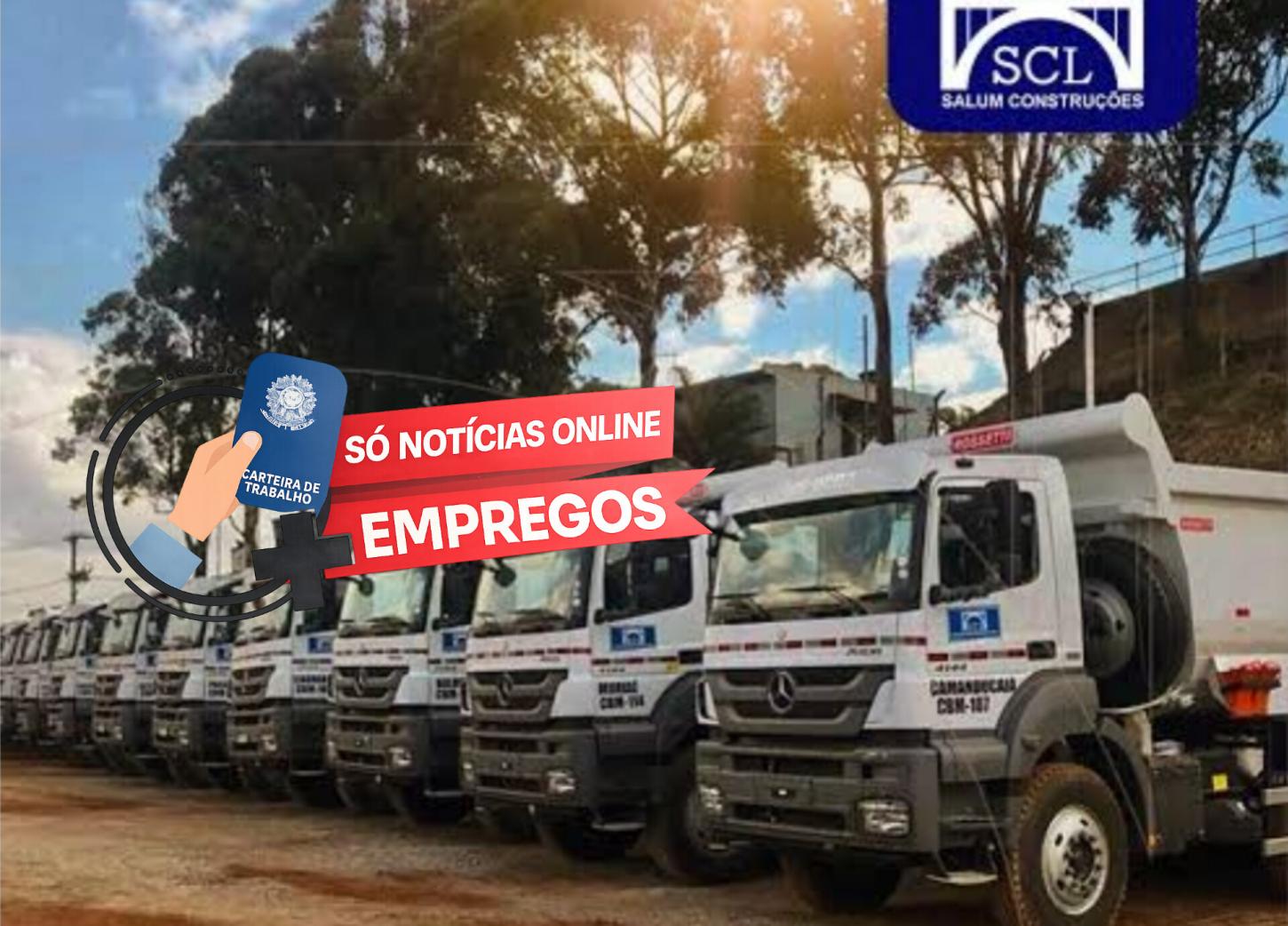SINE atualiza lista com 29 vagas da SALUM CONSTRUÇÕES para obra em Tamanduá. Veja como participar do processo de seleção 