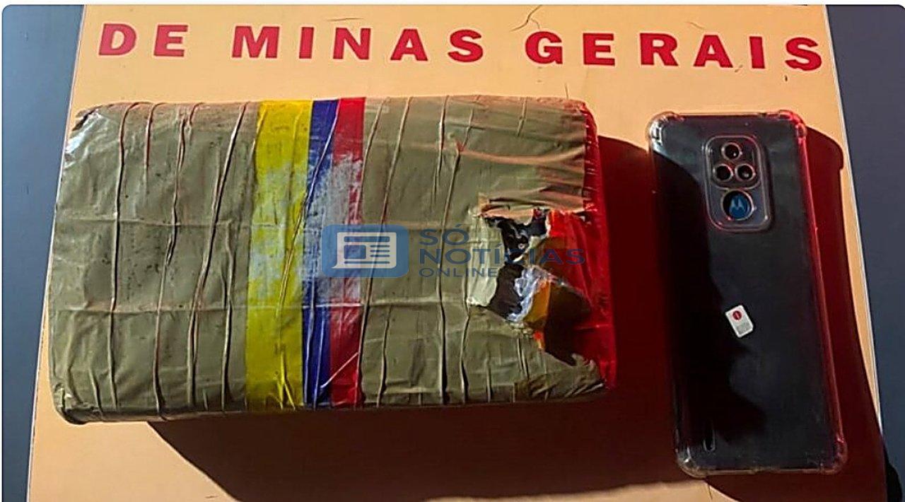 Motorista foge da PMRv e joga barra de maconha pela janela em rodovia perto de Itabira