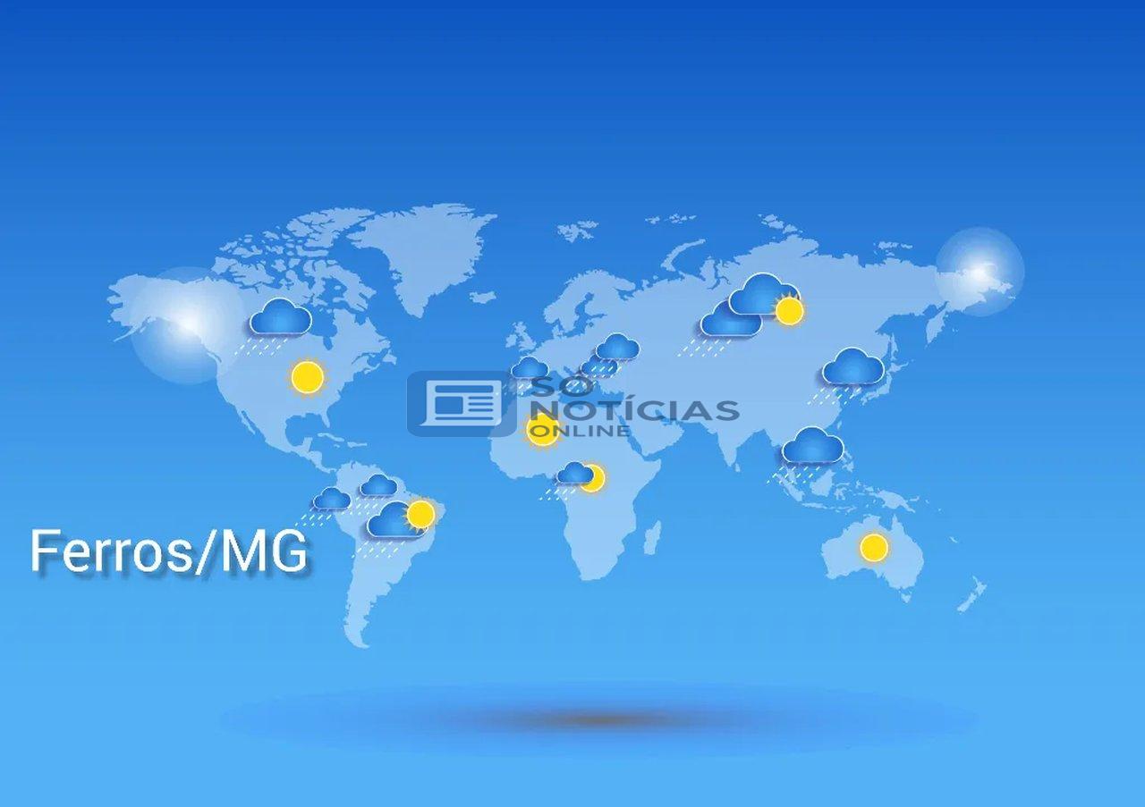 Ferros: sol com muitas nuvens marca o dia nesta