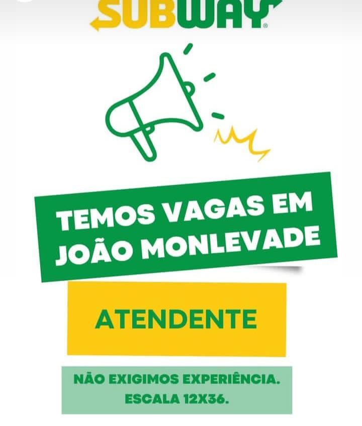 Subway abre vaga de emprego para atendente em João Monlevade e não exige experiência