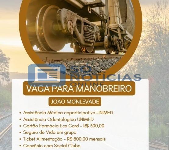 Vaga de manobreiro em João Monlevade oferece pacote completo de benefícios