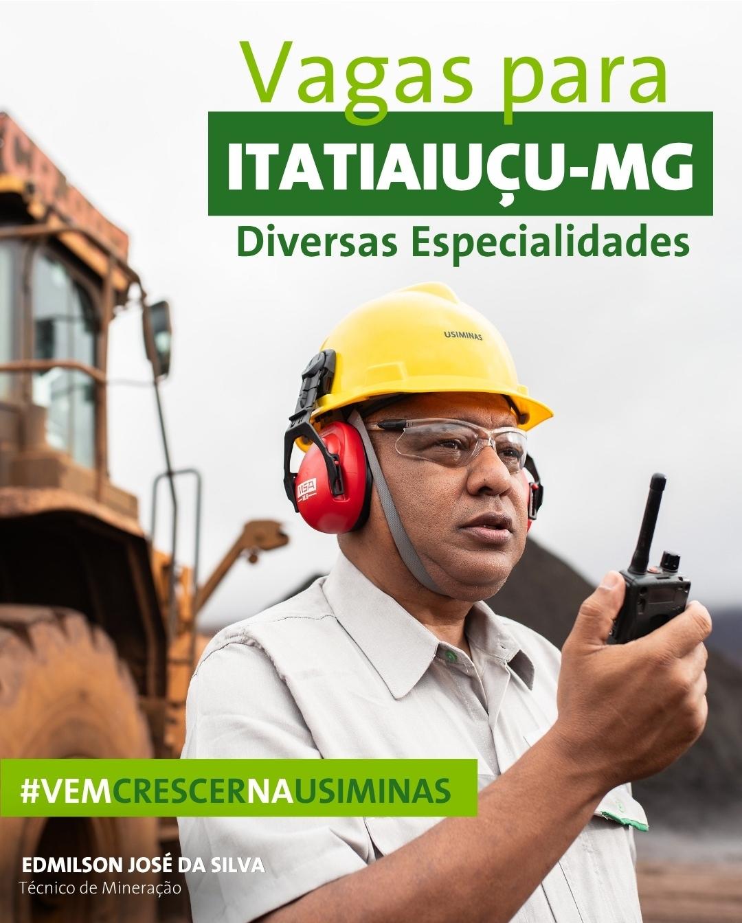 Usiminas abre vagas de emprego na mineração, com oportunidades também para PCD