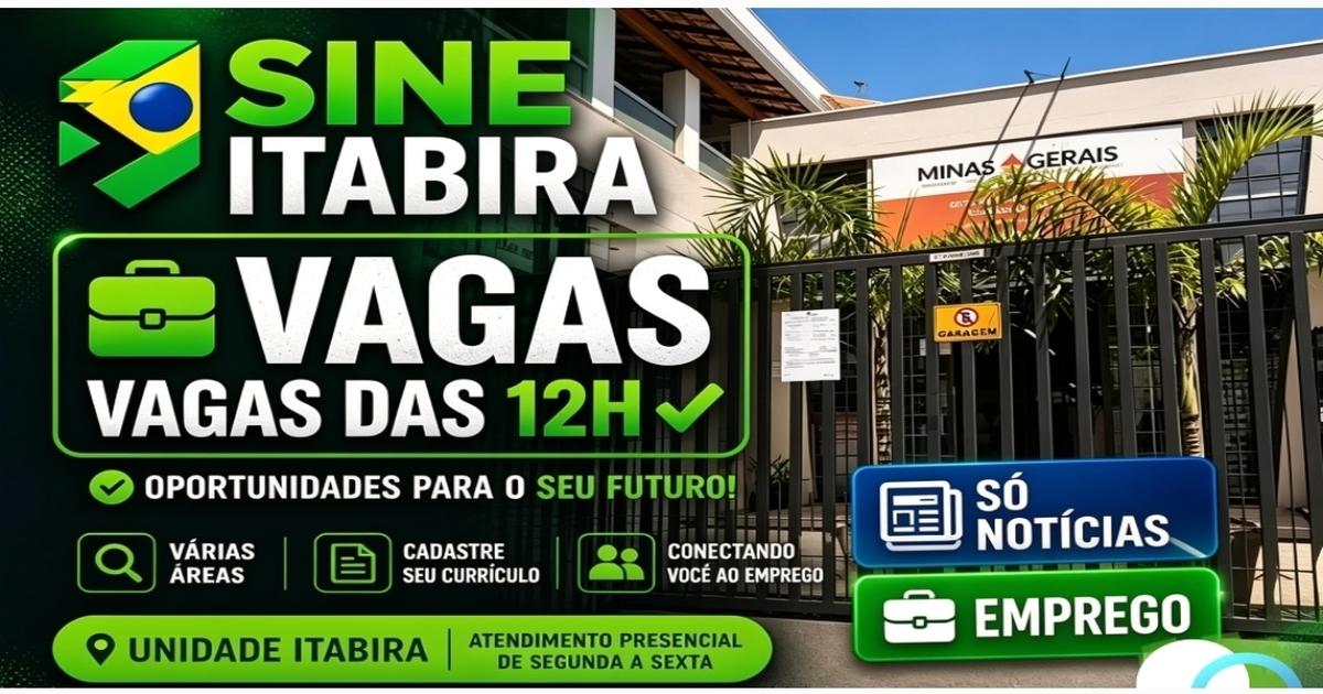 Ainda dá tempo: vagas do SINE Itabira seguem abertas nesta quinta ao meio-dia