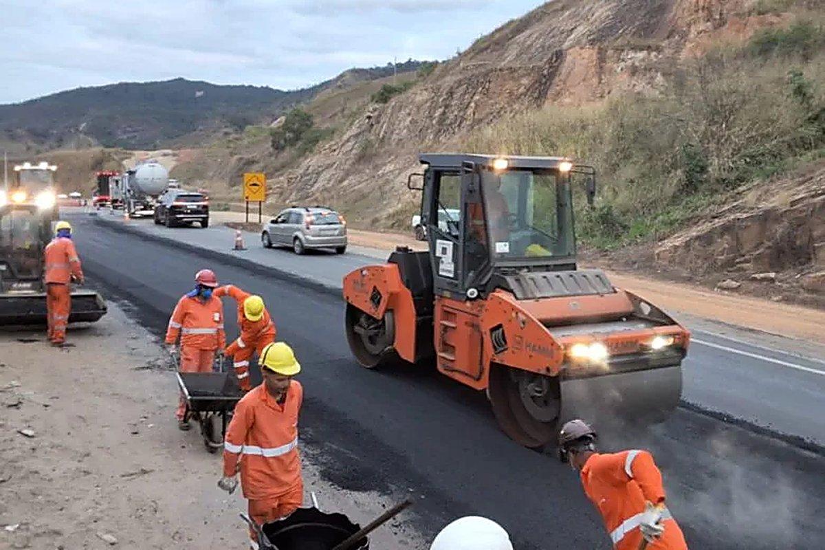 BR-381 tem obras em vários trechos entre Caeté e Valadares até sábado; veja onde