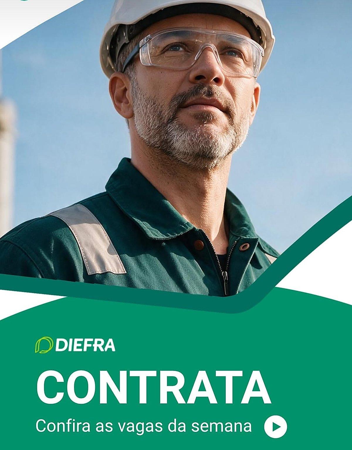 Diefra abre três vagas de emprego em Itabira; veja as funções disponíveis