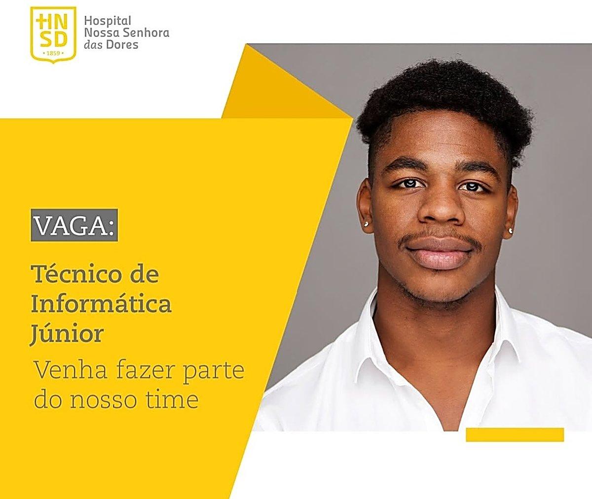 Hospital Nossa Senhora das Dores abre vaga de emprego para técnico de informática júnior em Itabira