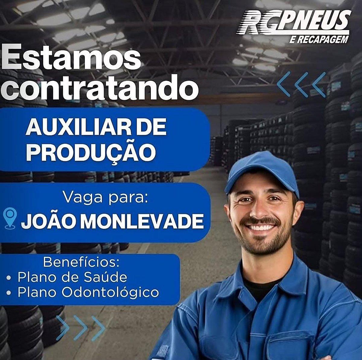 RG Pneus abre vaga de auxiliar de produção em João Monlevade; veja benefícios