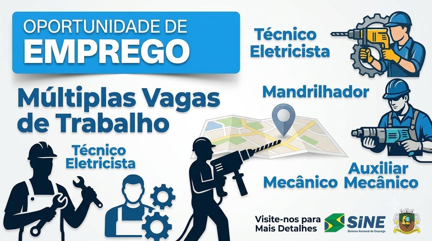SINE João Monlevade tem vagas de emprego hoje, terça-feira (04/08) — torneiro, mandrilhador e mais