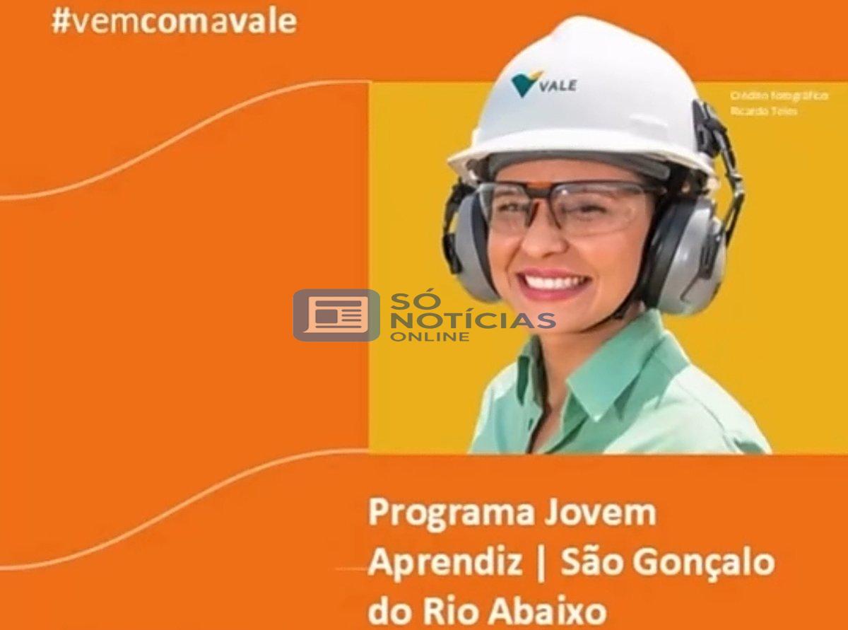 Vale abre inscrições para Programa Jovem Aprendiz em São Gonçalo do Rio Abaixo até 07/08