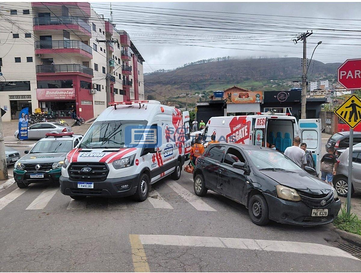 Casal é atropelado na faixa de pedestres em avenida de João Monlevade