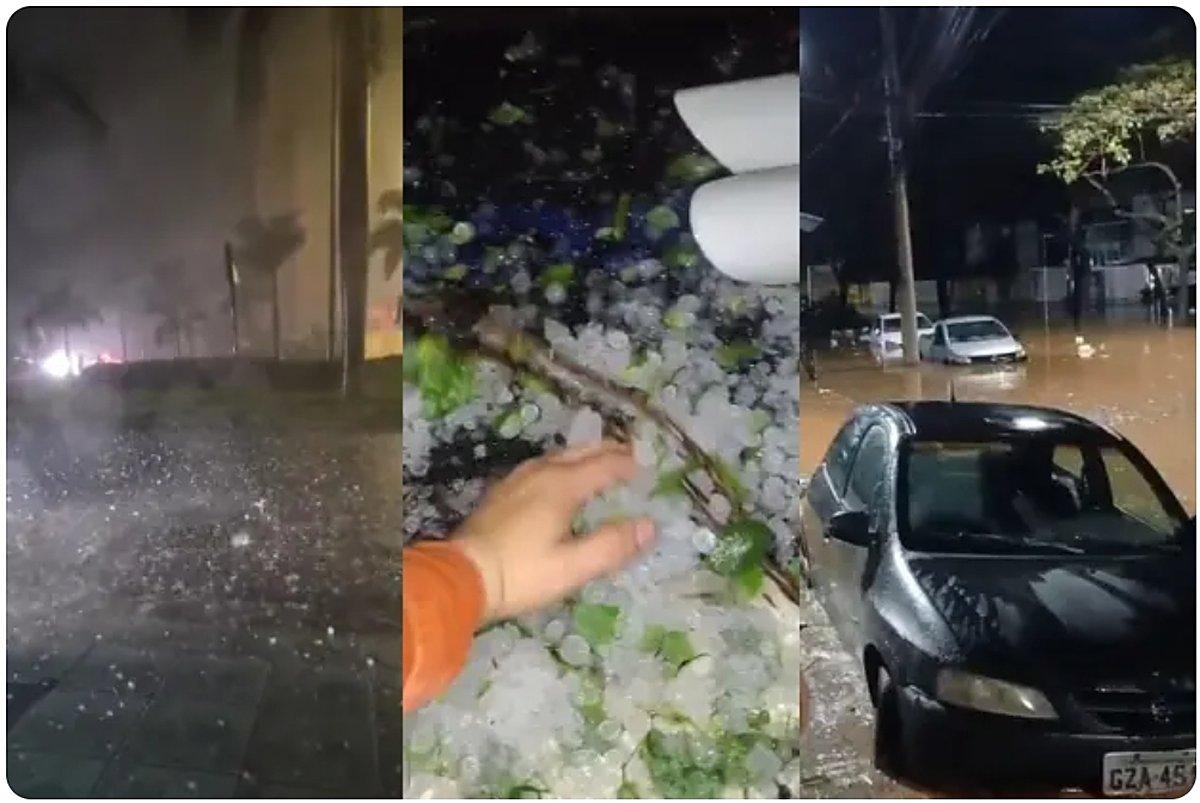 Chuva de granizo Vale do Aço: temporal atinge várias cidades